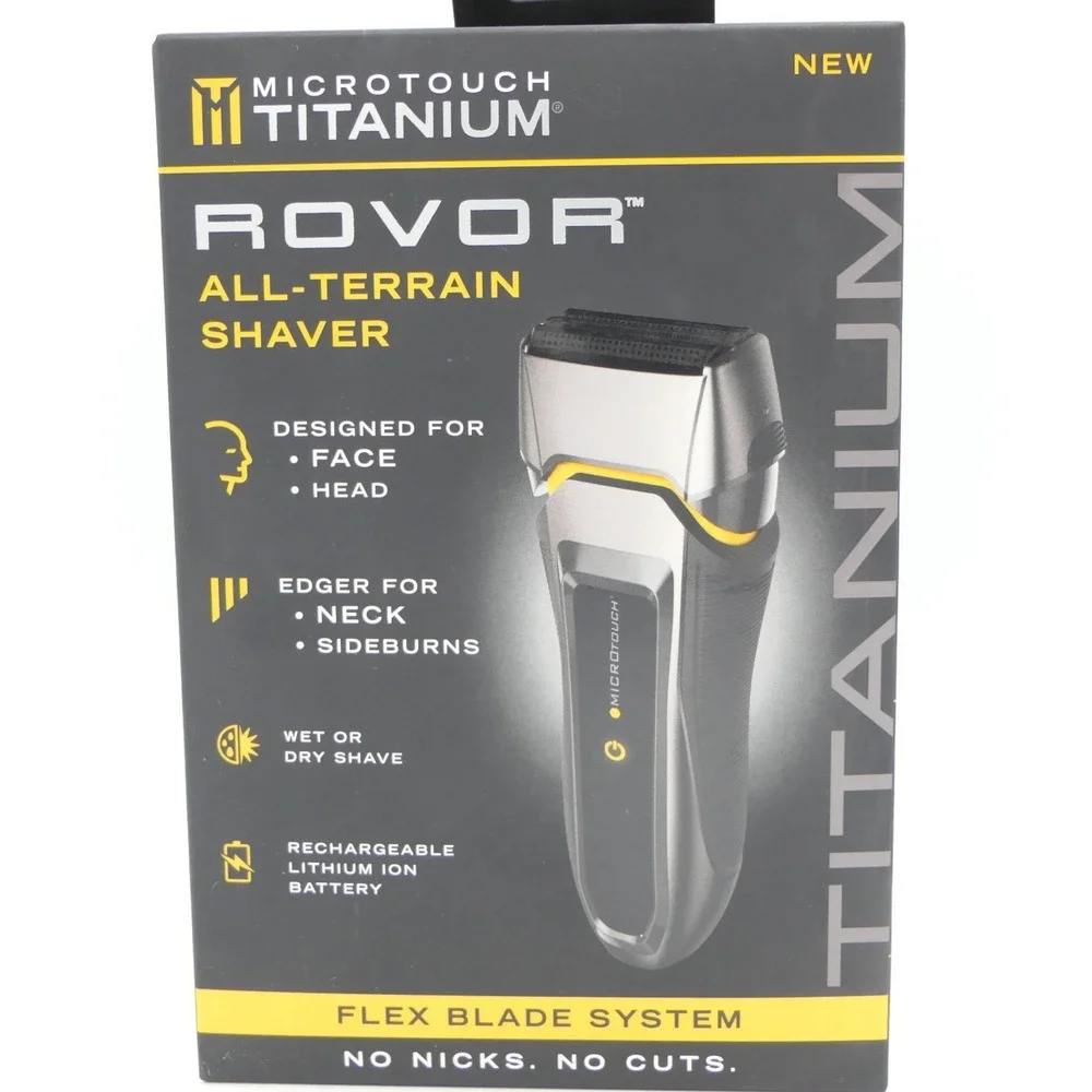 MicroTouch Titanium Rovor All-Terrain Shaver Face & Head Wet or Dry Rechargeable